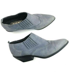 VTG Zodiac Dazey Western Gray/Blue Ankle Boots